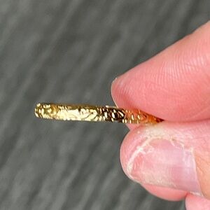 Adjustable gold plated filigree floral ring